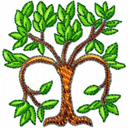 Flowers And Tree Embroidery Design 3